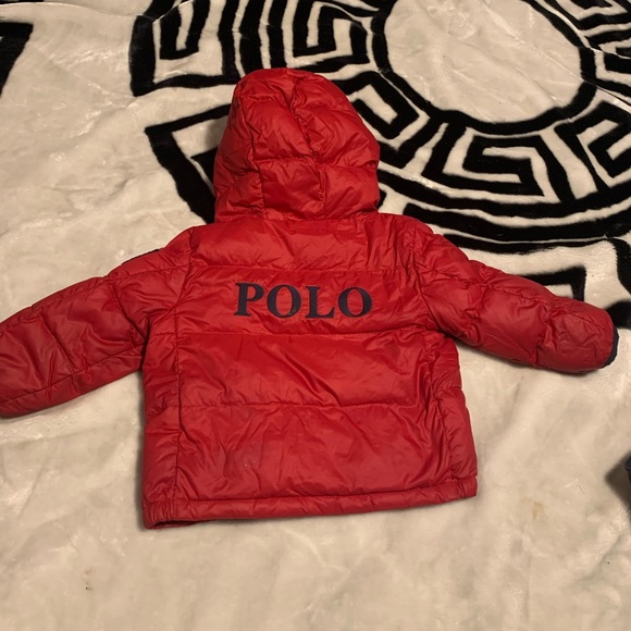 Red Ralph Lauren puffer jacket size 12m - Picture 4 of 4